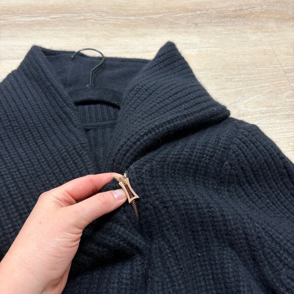 Kit and Ace Keton Wrap Cashmere Sweater Women’s M Color Black - Picture 3 of 5